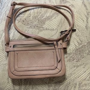 Leather baby pink mini purse